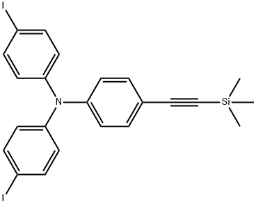 4-Iodo-N-(4-iodophenyl)-N-(4-((trimethylsilyl)ethynyl)phenyl)aniline 结构式