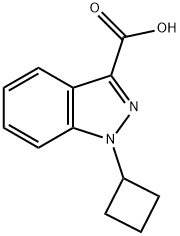 1-cyclobutyl-1H-indazole-3-carboxylic acid 结构式