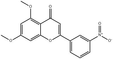 5,7-Dimethoxy-2-(3-nitrophenyl)-4H-chromen-4-one 结构式