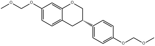 2H-1-Benzopyran, 3,4-dihydro-7-(methoxymethoxy)-3-[4-(methoxymethoxy)phenyl]-, (3S)- 结构式