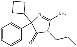 4H-Imidazol-4-one, 2-amino-5-cyclobutyl-3,5-dihydro-5-phenyl-3-propyl- 结构式