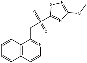 5-((Isoquinolin-1-ylmethyl)sulfonyl)-3-methoxy-1,2,4-thiadiazole 结构式