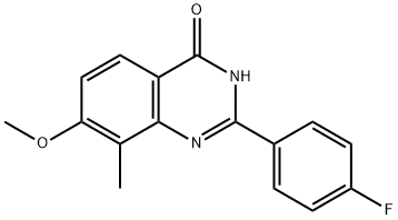 2-(4-Fluorophenyl)-7-methoxy-8-methylquinazolin-4(3H)-one 结构式