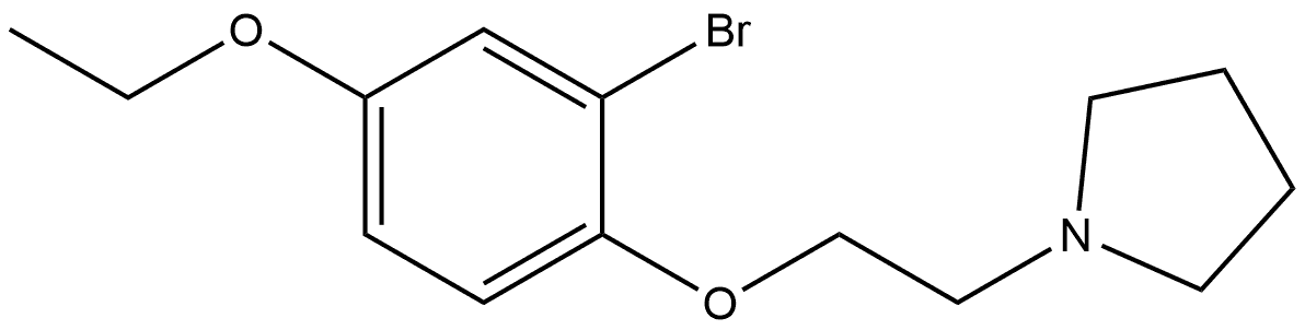 1-[2-(2-Bromo-4-ethoxyphenoxy)ethyl]pyrrolidine 结构式