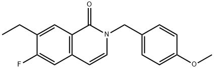 7-Ethyl-6-fluoro-2-(4-methoxybenzyl)isoquinolin-1(2H)-one 结构式