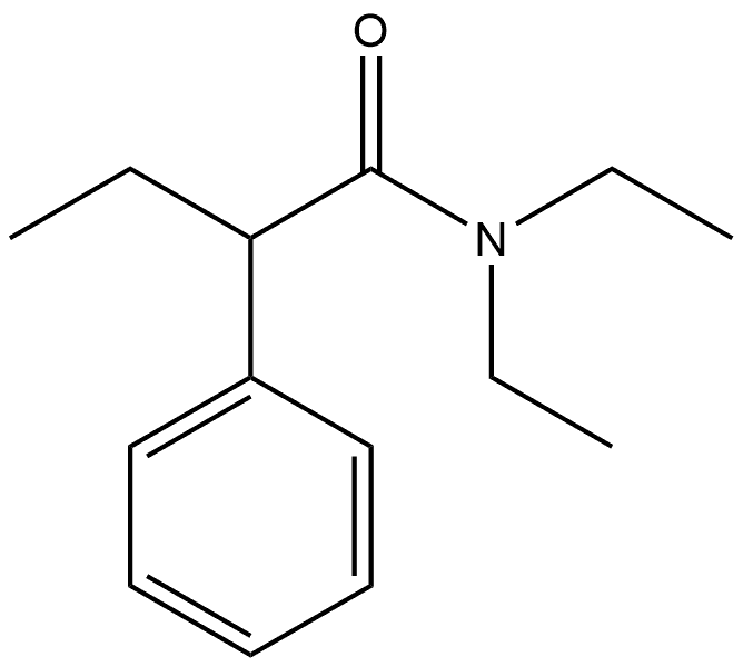 N,N-二乙基-2-苯基丁酰胺 结构式