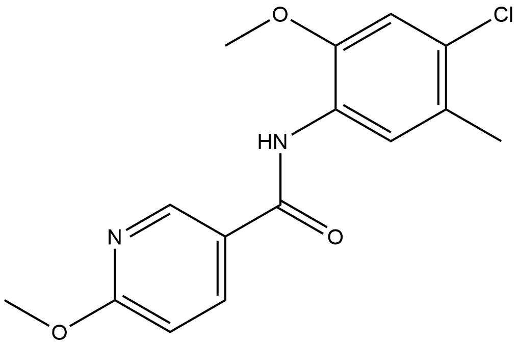 N-(4-Chloro-2-methoxy-5-methylphenyl)-6-methoxy-3-pyridinecarboxamide 结构式