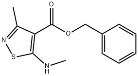 4-Isothiazolecarboxylic acid, 3-methyl-5-(methylamino)-, phenylmethyl ester 结构式