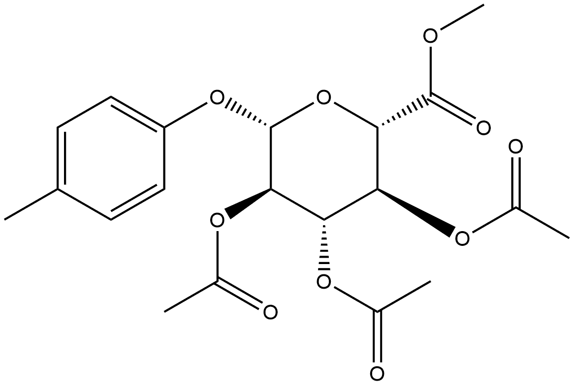 p-Cresol Glucuronide Methyl Ester Triacetate 结构式