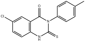 6-Chloro-2-thioxo-3-(p-tolyl)-2,3-dihydroquinazolin-4(1H)-one 结构式