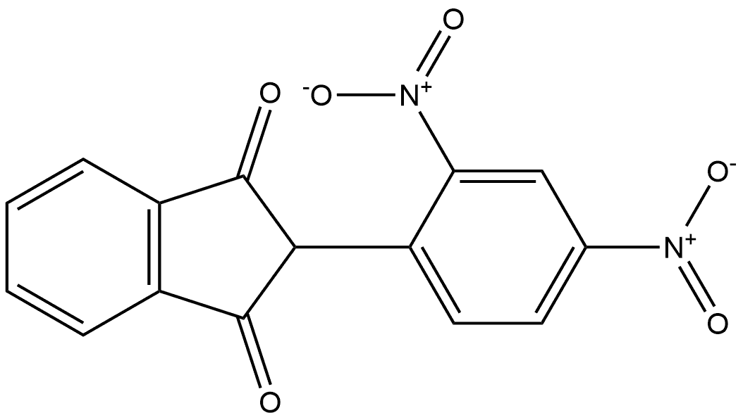 2-(2,4-二硝基苯基)-1H-茚-1,3(2H)-二酮 结构式