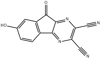 9H-Indeno[1,2-b]pyrazine-2,3-dicarbonitrile, 7-hydroxy-9-oxo- 结构式