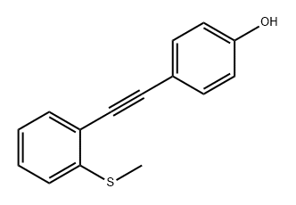 Phenol, 4-[2-[2-(methylthio)phenyl]ethynyl]- 结构式