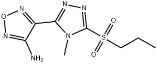 4-[4-METHYL-5-(PROPYLSULFONYL)-4H-1,2,4-TRIAZOL-3-YL]-1,2,5-OXADIAZOL-3-AMINE 结构式