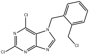 2,6-Dichloro-7-(2-(chloromethyl)benzyl)-7H-purine 结构式