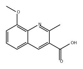 3-Quinolinecarboxylic acid, 8-methoxy-2-methyl- 结构式