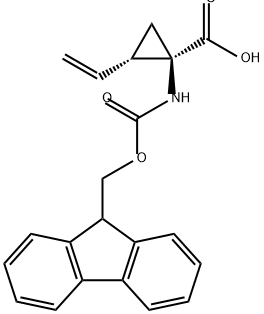 Cyclopropanecarboxylic acid, 2-ethenyl-1-[[(9H-fluoren-9-ylmethoxy)carbonyl]amino]-, (1R,2S)- 结构式