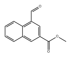 4-甲酰基-2-萘甲酸甲酯 结构式