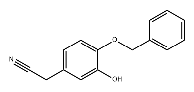 Benzeneacetonitrile, 3-hydroxy-4-(phenylmethoxy)- 结构式