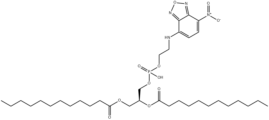 N-NBD-1,2-dilauroylphosphatidylethanolamine 结构式