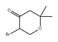 5-溴-2,2-二甲基四氢-4H-吡喃-4-酮 结构式