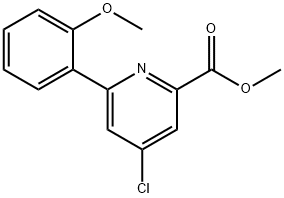 2-Pyridinecarboxylic acid, 4-chloro-6-(2-methoxyphenyl)-, methyl ester 结构式