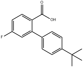4'-(叔丁基)-5-氟-[1,1'-联苯]-2-羧酸 结构式