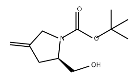 N-BOC-4-亚甲基-D-脯氨醇 结构式