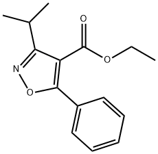 4-Isoxazolecarboxylic acid, 3-(1-methylethyl)-5-phenyl-, ethyl ester 结构式