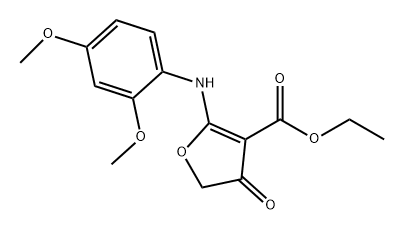 3-Furancarboxylic acid, 2-[(2,4-dimethoxyphenyl)amino]-4,5-dihydro-4-oxo-, ethyl ester 结构式