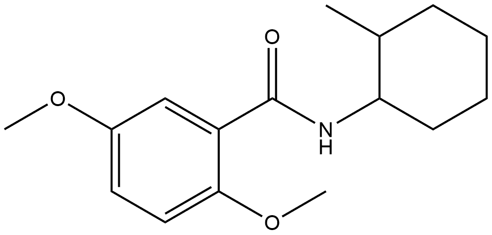 2,5-Dimethoxy-N-(2-methylcyclohexyl)benzamide 结构式