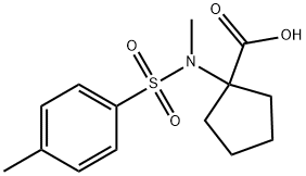 Cyclopentanecarboxylic acid, 1-[methyl[(4-methylphenyl)sulfonyl]amino]- 结构式