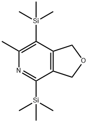 Furo[3,4-c]pyridine, 1,3-dihydro-6-methyl-4,7-bis(trimethylsilyl)- 结构式