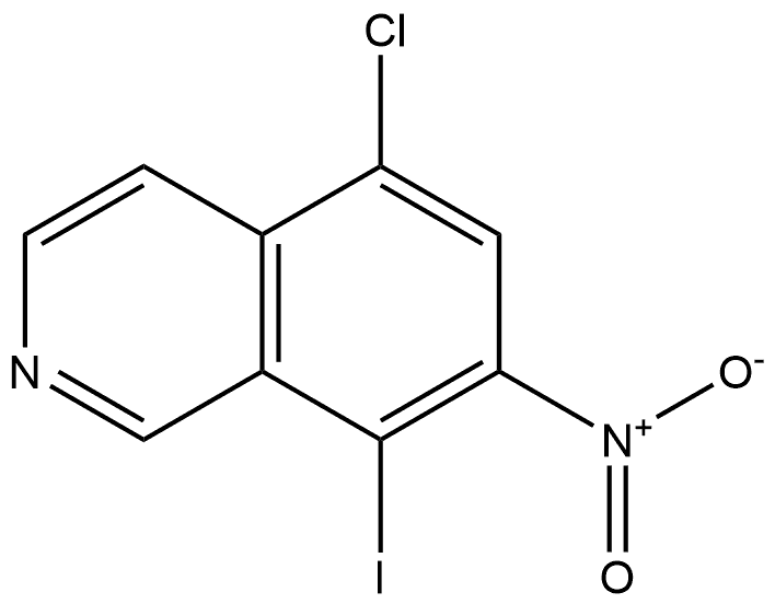 5-CHLORO-8-IODO-7-NITROISOQUINOLINE 结构式