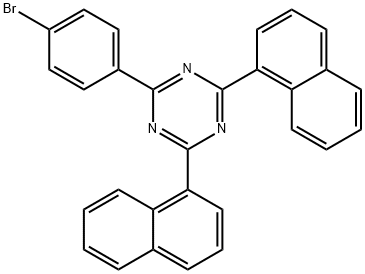 1,3,5-Triazine, 2-(4-bromophenyl)-4,6-di-1-naphthalenyl- 结构式