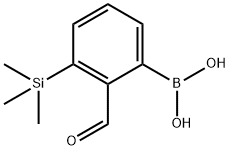 2-甲酰基-3-三甲基硅苯硼酸 结构式