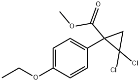 Cyclopropanecarboxylic acid, 2,2-dichloro-1-(4-ethoxyphenyl)-, methyl ester 结构式