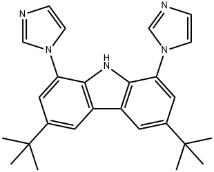 3,6-DI-TERT-BUTYL-1,8-DI(1H-IMIDAZOL-1-YL)-9H-CARBAZOLE 结构式