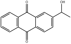 9,10-Anthracenedione, 2-(1-hydroxyethyl)- 结构式