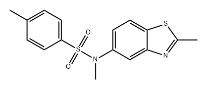 N,4-二甲基-N-(2-甲基苯并[D]噻唑-5-基)苯磺酰胺 结构式