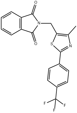 1H-Isoindole-1,3(2H)-dione, 2-[[4-methyl-2-[4-(trifluoromethyl)phenyl]-5-thiazolyl]methyl]- 结构式