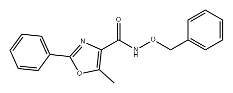 N-(苄氧基)-5-甲基-2-苯基恶唑-4-甲酰胺 结构式