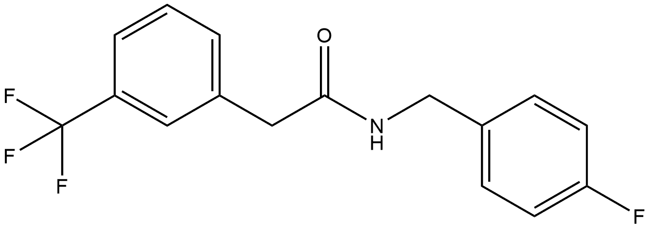 N-[(4-Fluorophenyl)methyl]-3-(trifluoromethyl)benzeneacetamide 结构式