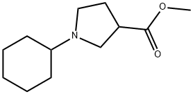 3-Pyrrolidinecarboxylic acid, 1-cyclohexyl-, methyl ester 结构式