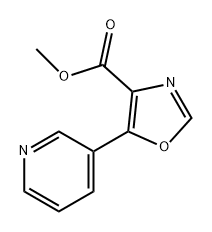 4-Oxazolecarboxylic acid, 5-(3-pyridinyl)-, methyl ester 结构式