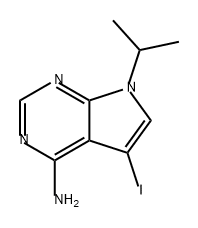 5-碘-7-异丙基-7H-吡咯并[2,3-D]嘧啶-4-胺 结构式