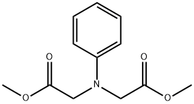 N-(甲氧基羰基甲基)-N-苯基甘氨酸甲酯 结构式