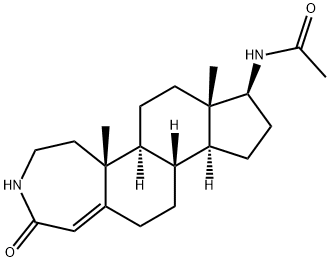 17-acetamido-3-aza-A-homo-4-androsten-4-one 结构式