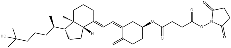 25-羟基维生素D3 3-半琥珀酸丁二酰亚胺酯 结构式