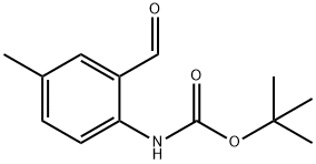 (2-甲酰基-4-甲基-苯基)-氨基甲酸叔丁酯 结构式